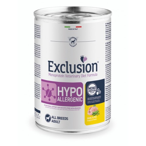 Консерва Exclusion Hypoallergenic з перепілкою для собак з харчовою алергією 400 г Консерва Exclusion Hypoallergenic з перепілкою для собак з харчовою алергією 400 г