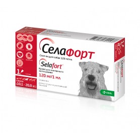  Селафорт 120 мг/1 мл капли от блох и клещей для собак весом 10,1 - 20 кг 
