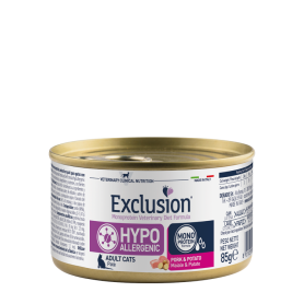 Консерва Exclusion Hypoallergenic зі свининою для котів з харчовою алергією 85 г Консерва Exclusion Hypoallergenic зі свининою для котів з харчовою алергією 85 г