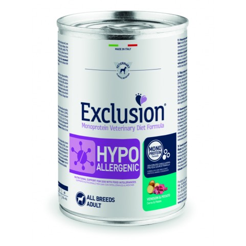 Exclusion Hypoallergenic Venison and Potato консерва для собак з харчовою алергією з олениною та картоплею 400 г