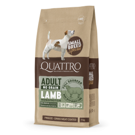 Quattro Adult Lamb Small Breed корм для дорослих собак дрібних порід з ягням 7 кг