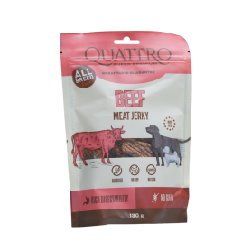 Ласощі Quattro м'ясні джерки з яловичини 130 г Ласощі Quattro м'ясні джерки з яловичини 130 г