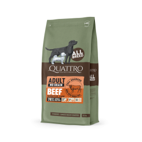 Quattro Adult All Breed Beef беззерновий корм для собак усіх порід з яловичиною 12 кг Quattro Adult All Breed Beef беззерновий корм для собак усіх порід з яловичиною 12 кг