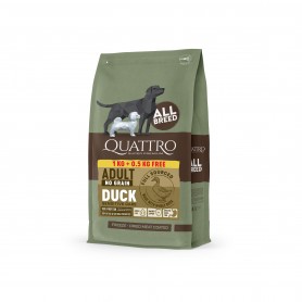 Quattro Adult All Breed Duck беззерновий корм для собак усіх порід з качкою 1+0,5 кг
