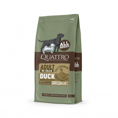 Quattro Adult All Breed Duck беззерновий корм для собак усіх порід з качкою 12 кг