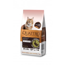 Quattro Cat Adult Duck беззерновий корм для дорослих котів від 1 року з качкою 7 кг Quattro Cat Adult Duck беззерновий корм для дорослих котів від 1 року з качкою 7 кг