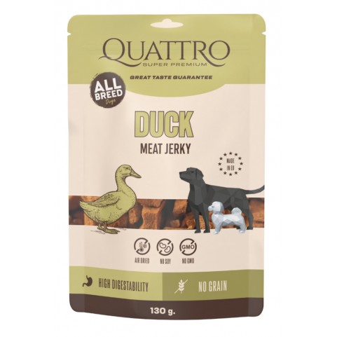 Ласощі Quattro м'ясні джерки з качкою 130 г