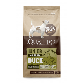 Quattro Junior Duck Small Breed корм для цуценят дрібних порід від 2 до 12 місяців з качкою 7 кг