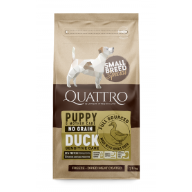 Quattro Puppy Duck Small Breed для цуценят, вагітних та лактуючих самок дрібних порід з качкою 7 кг