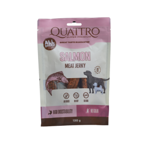 Ласощі Quattro м'ясні джерки з лососем 130 г