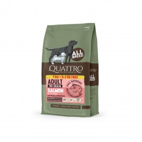 Quattro Adult All Breed Sensitive Salmon&Krill беззерновий корм для собак усіх порід з чутливим травленням з лососем та крилем 1+0,5 кг