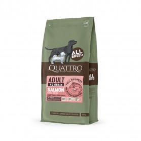 Quattro Adult All Breed Sensitive Salmon&Krill беззерновий корм для собак усіх порід з чутливим травленням з лососем та крилем 12 кг