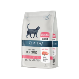 Quattro Cat Sterilized корм для стерилізованих котів з лососем 7 кг